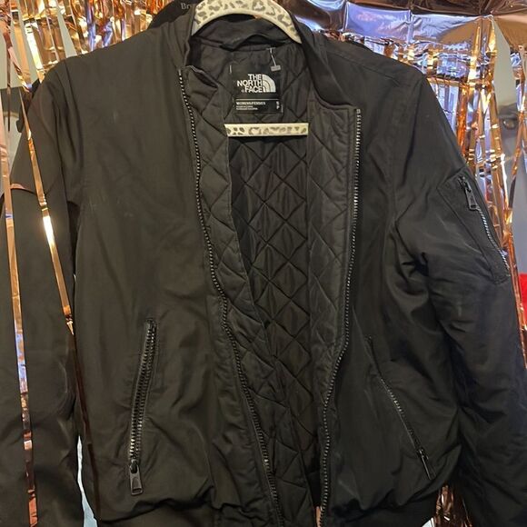 Northface rydell bomber jacket/coat crop short sz small tnf black - Picture 9 of 11